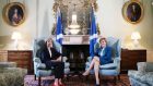 Prime Minister Theresa May meets Scotland First Minister Nicola Sturgeon at Bute House in Edinburgh