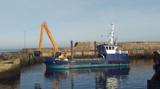 Selkie has been dredging at Macduff harbour this week.