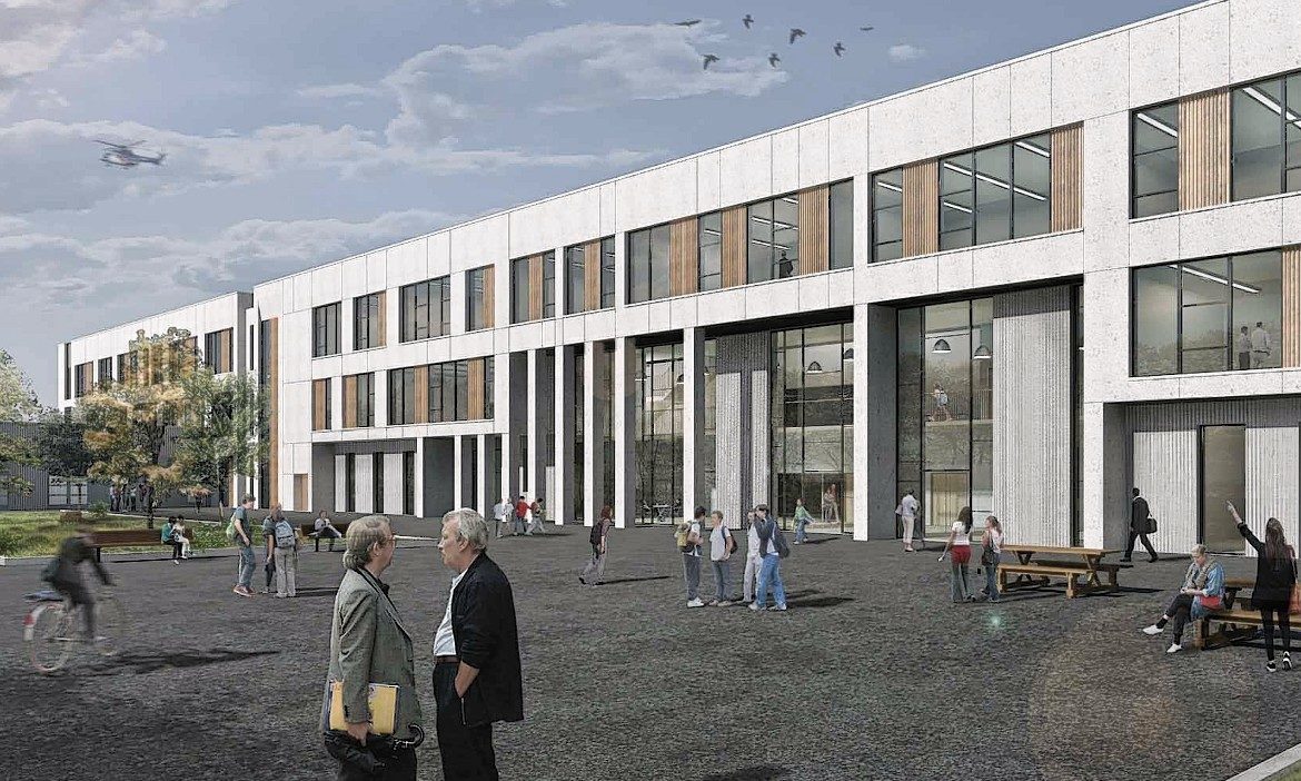 Pictured are new artist impressions of the proposed new secondary school at Calder Park