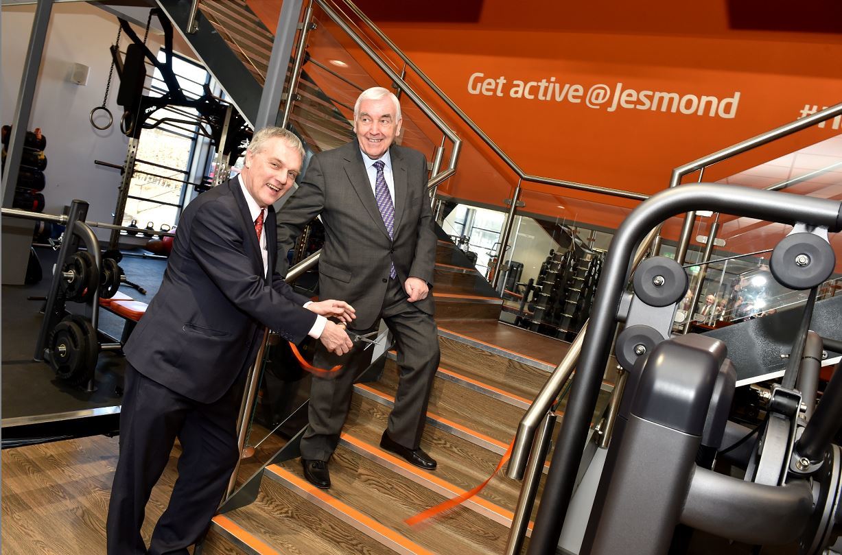 Sport Aberdeen held an official opening of the Get Active @ Jesmond. Pictured Sport Aberdeen chairman Fred Dalgarno (right) and Councilllor Willie Young. 
Picture by COLIN RENNIE