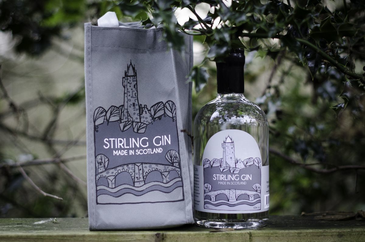 Stirling Gin bottle and bag resized