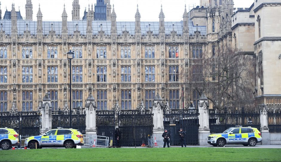 Police on the scene at Westminster