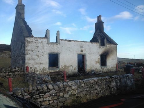The burnt out house at Durness