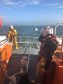 Crew on board the Aberdeen lifeboat tow the stricken Fleur back to Aberdeen harbour