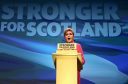 Nicola Sturgeon addressing the SNP's spring conference in Aberdeen. (Picture: Andrew Milligan/PA Wire)