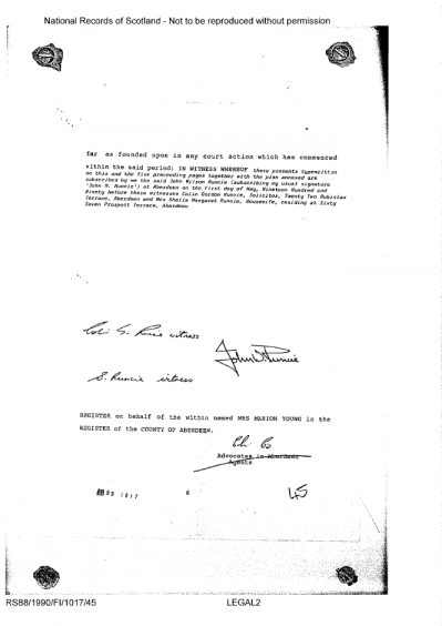 Disposition in favour of Marion Young recorded 21 Jun 1990 (including plan)