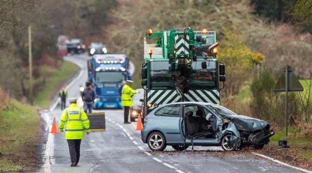 Scene of the crash on A82 near Inverness