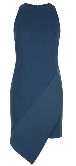 AQAQ Peyton Asymmetric Slate Blue Mini Dress, £100 (www.aqaq.com)