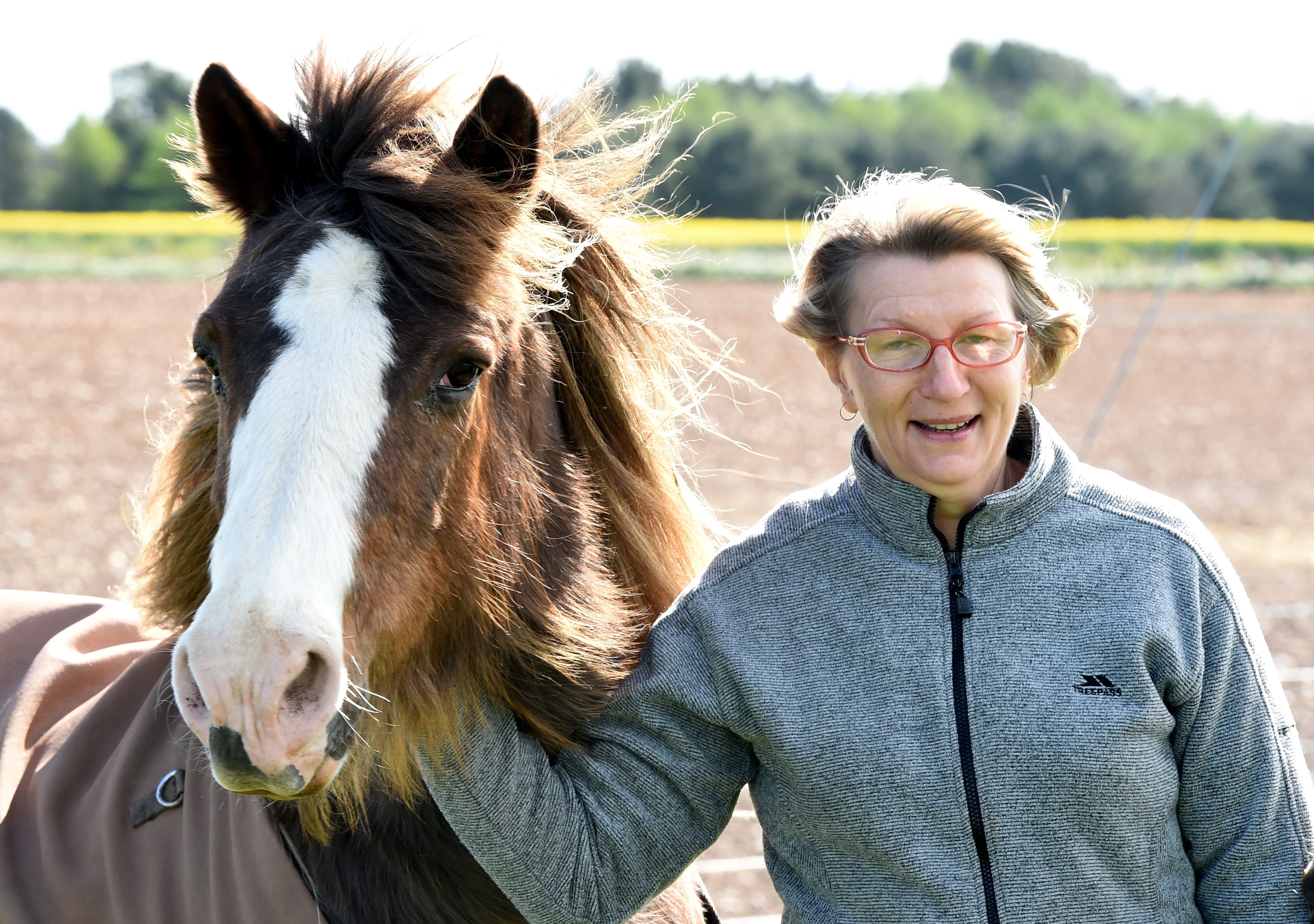 Carole Duvall with her horse Crackers