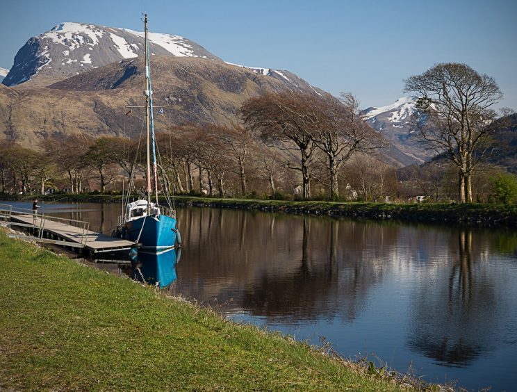 Ben Nevis from the Caledonian Canal at Corpach pic by Sue Restan