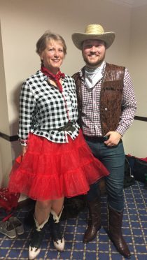 Stuart Donaldson, who donned his cowboy boots for a Wild West-themed dance with stage partner, Kay Minellas.