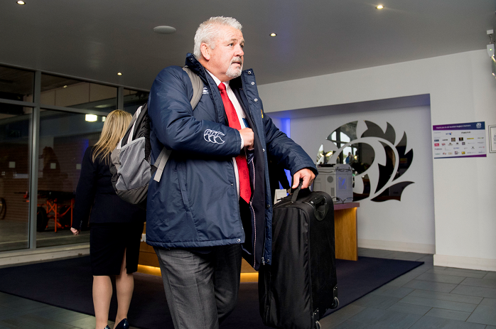Lions coach Warren Gatlland arrived in Edinburgh to make his squad announcement