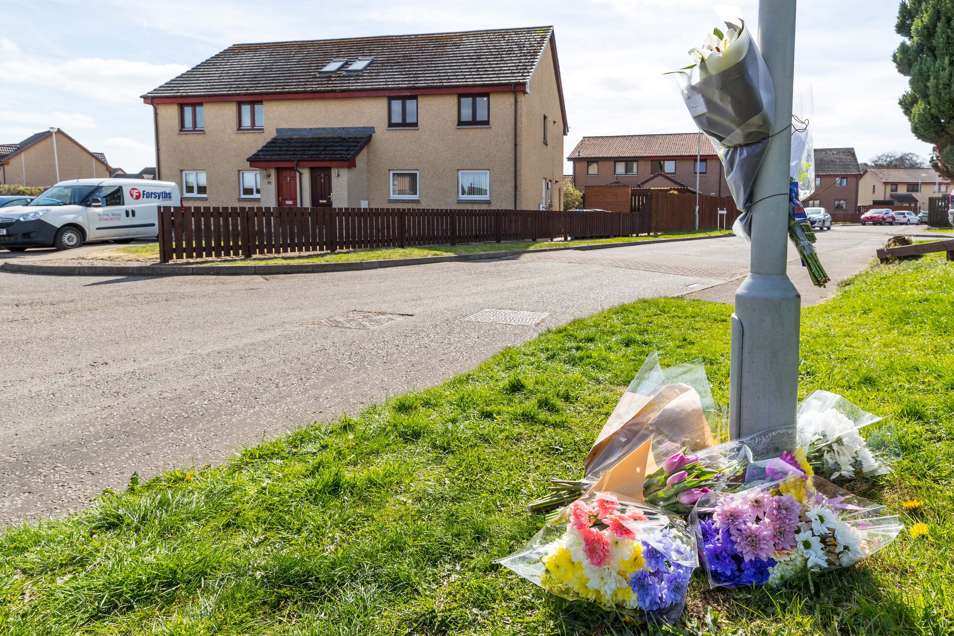 Floral tributes to the boy that died.