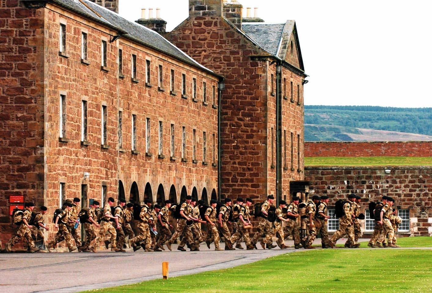 Soldiers at Fort George near Inverness.