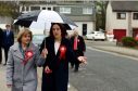 Aberdeen City Council co-leader Jenny Laing with former Labour leader Kezia Dugdale campaigning in April 2017