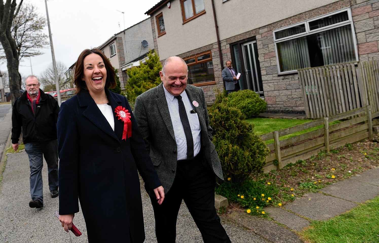 Happier times: Kezia Dugdale and Barney Crockett on the election  trail