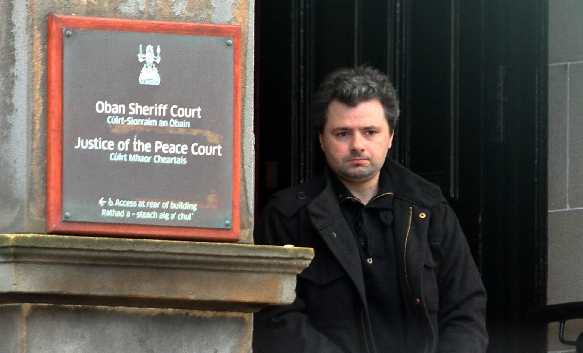 LIAM MARTIN WHO PLEAD GUILTY HAVING INDECENT IMAGES OF CHILDREN ON COMPUTER OBAN SHERIFF COURT OBAN PIC KEVIN MCGLYNN