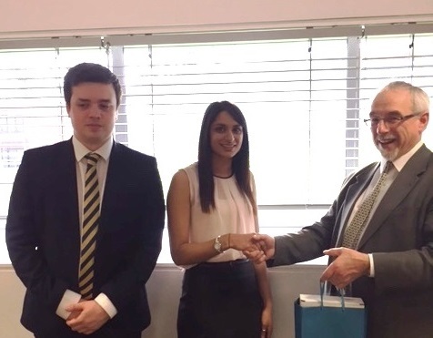 Dylan Middleton and Zhaira Kausar are through to the final of the International Negotiation Competition