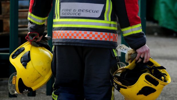 Firefighters have been tackling the flames in a forest in Moray