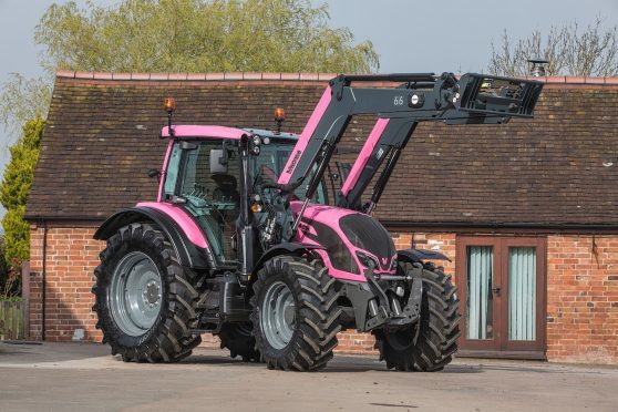 The pink Valtra tractor