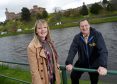 Eilidh Willoughby of Rotaract Inverness with Neil Chisholm of the Rotary Club of Inverness Loch Ness. Pic by Sandy McCook.