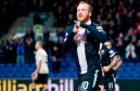 Liam Boyce celebrates netting against Caley Thistle in 2017. Image: SNS