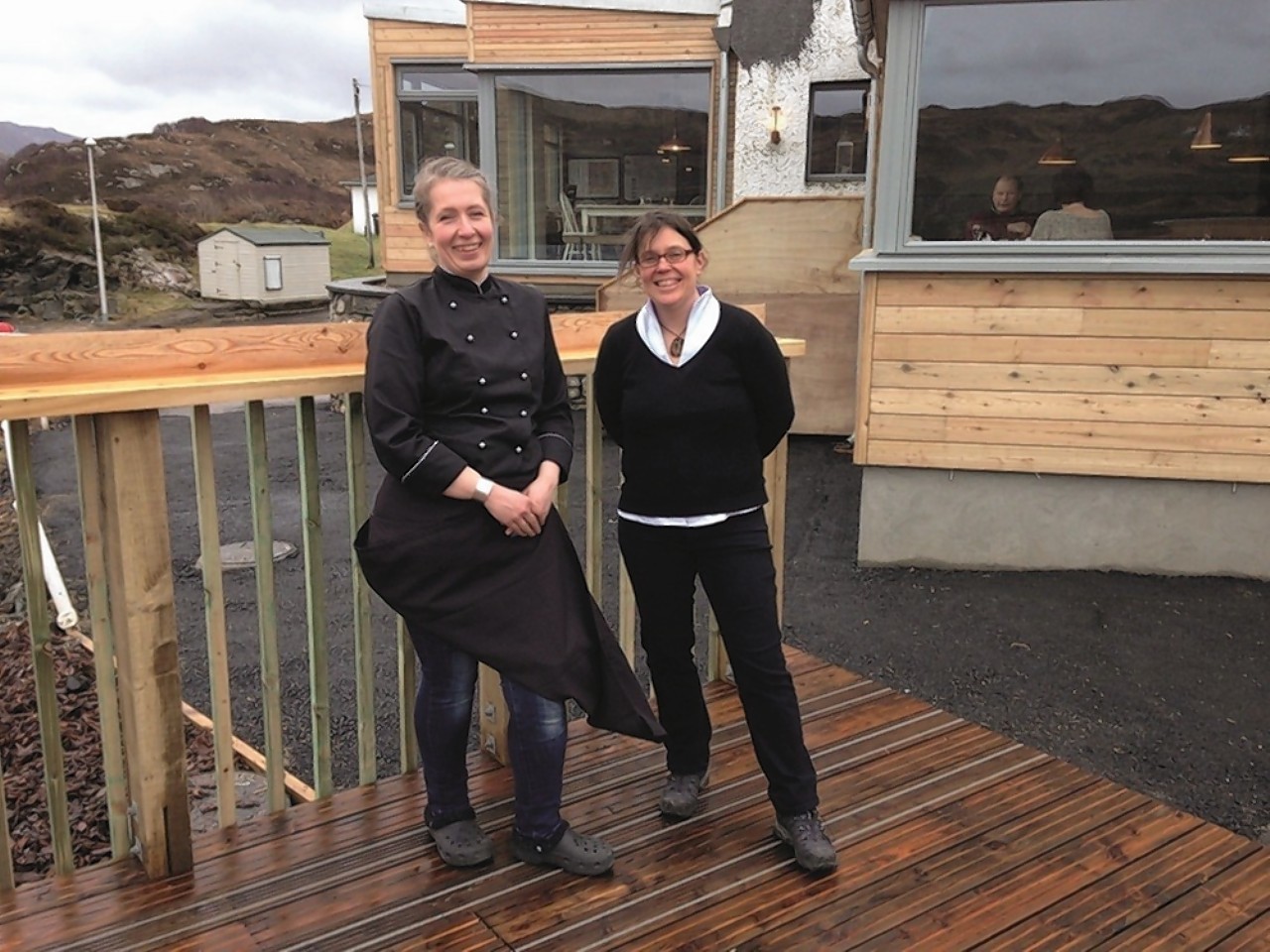 Kylesku Hotel owners Tanja Lister and Sonia Virechauveix.