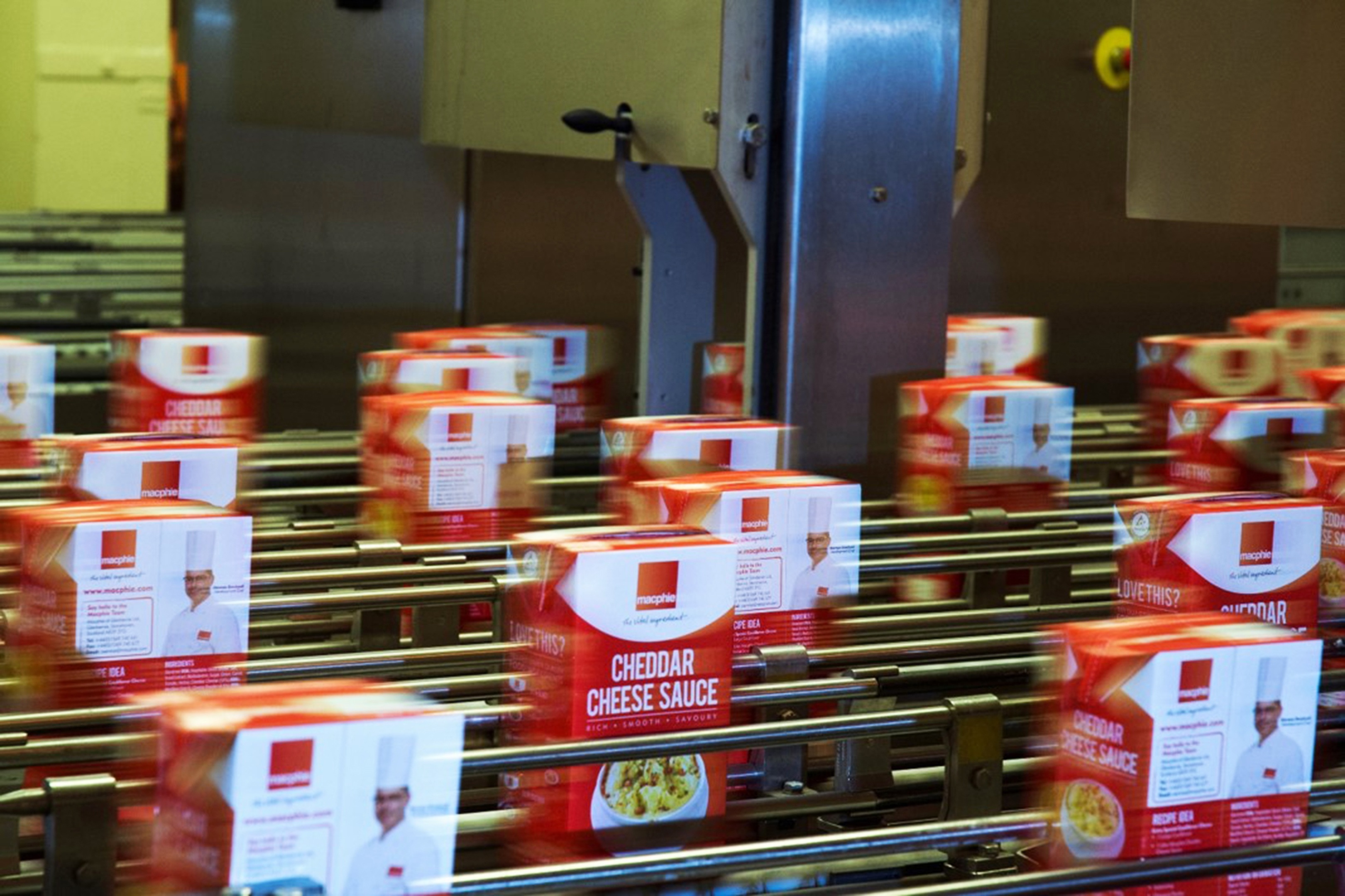 A production line at food ingredient maker Macphie Ltd.