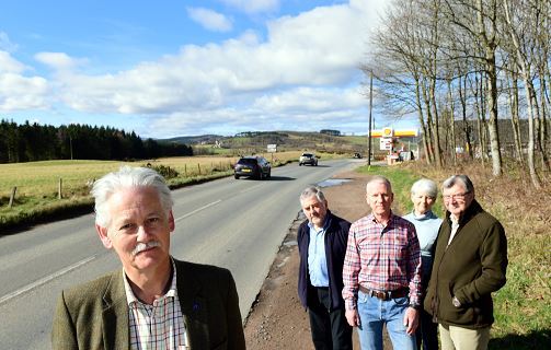 Councillor Peter Argyle (front) with Torphins Community Council members