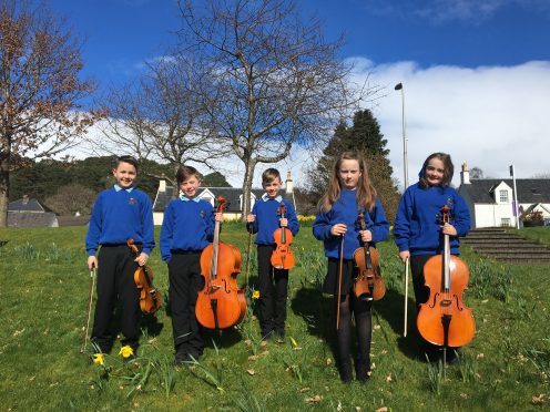 Talented youngsters in the string ensemble