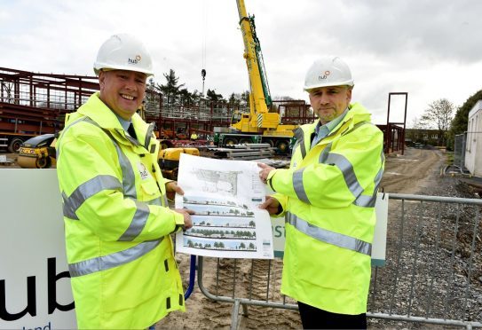 Keith Brown visits the new Inverurie health centre. (Picture: Keith Brown)