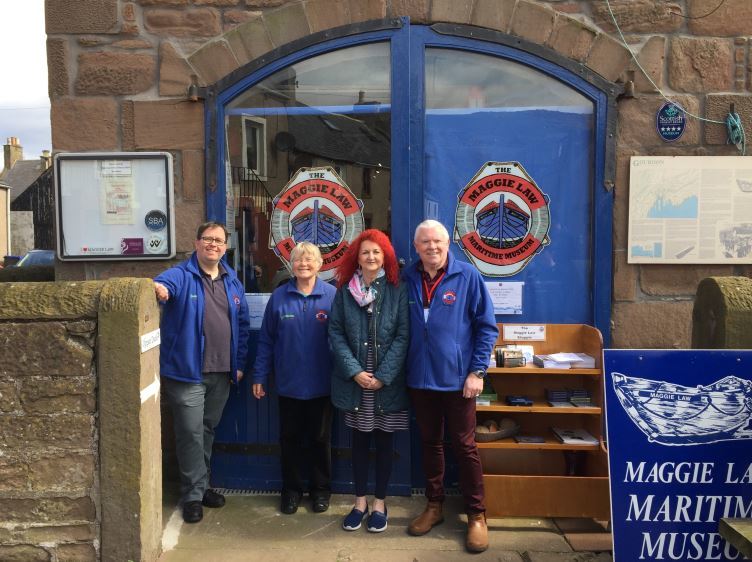 Volunteers who run the Maggie Law Maritime Museum welcomed visitors yesterday as the attraction opened for the season. Pictured L-R Michael Webster, Bridget O'Hare, Marie Carnie and Tom Carnie.