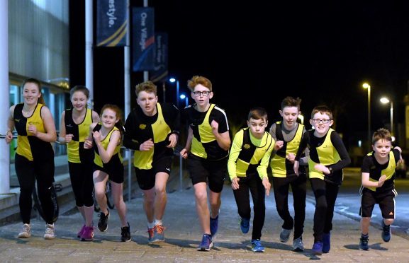 Pictured - Some of the Metro Junior members that were taking part, L-R Cameron Fraser-Mackie, Jessica Fraser-Mackie, Rebecca Noble, Nathan Tosh, Ben Mackie, Finlay Burr, Liam Proctor, Zack Proctor and Blair Tosh.    
Picture by Kami Thomson.