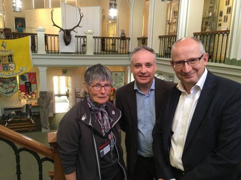 Janet Trythall, Richard Lochhead and Sir John Leighton