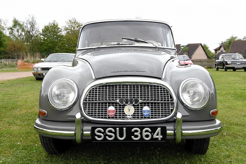 Pictured is a car at the "How Many Left" car show at the Grampian Transport Museum, Alford.