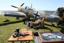 A reproduction Spitfire Mk IX and Messerschmitt Bf 109e (pictured) were on display at Aultbea.