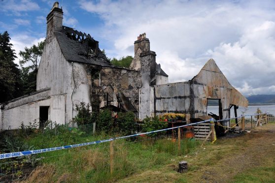 Ardintoul House after the fire