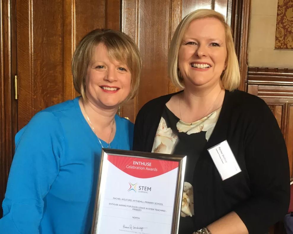 Rachel Wolford (right) with Hythehill head Susanne Gilbert who nominated her for the award