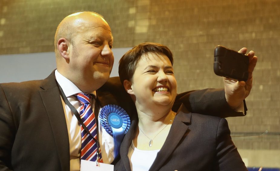 uth Davidson with candidate Mark Brown, Edinburgh