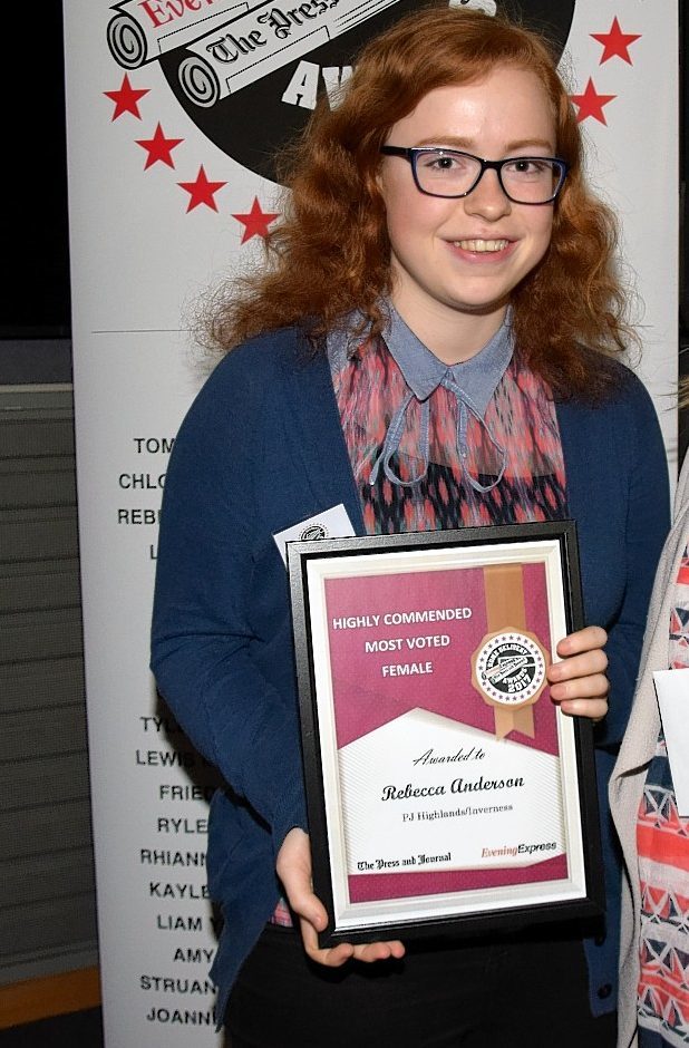 Rebecca Anderson (Keith) who received the Highly Commended award 