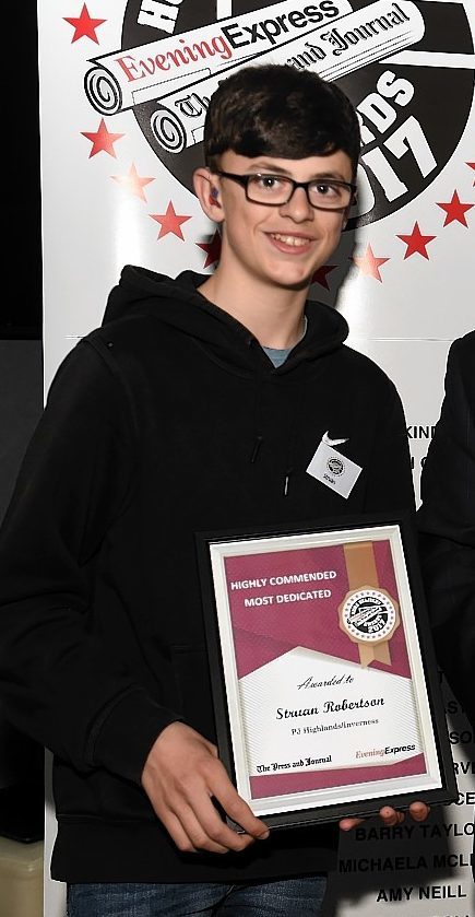 Struan Robertson (Forres) who was given the Highly Commended award 