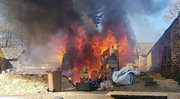 The fire at Garry Shand's workshop