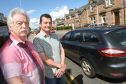 On the left Kenneth MacKay of the Melrose Villa on Kenneth Street and on the right Araseh Alashi of the Quaich guesthouse on Greig Street. Pic and video by Sandy McCook.