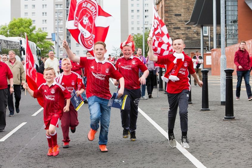 Dons fans before the kick-off