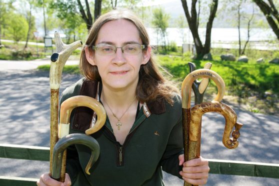 Heather Gibson makes shepherd's crooks and walking sticks - and she even has a royal fan.