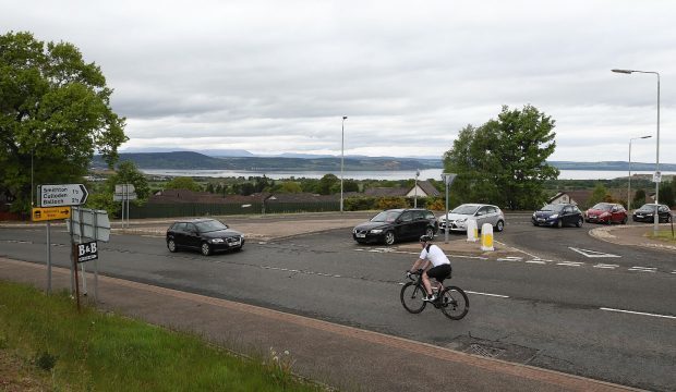 The junction of Tower Road and the B9006 in Inverness