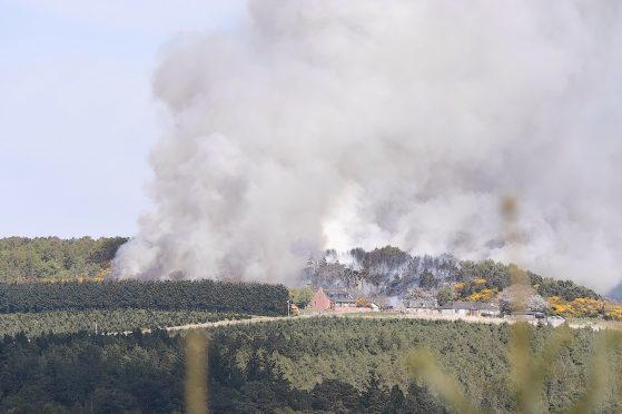 The scene of the fire near Kilmuir