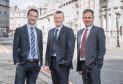 l-r Derek Mitchell, partner, and Stuart Petrie, private client tax senior manager, both AAB, and Adrian Sangster, national leasing director at Aberdein Considine