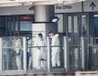 Police forensic officers outside the Manchester Arena