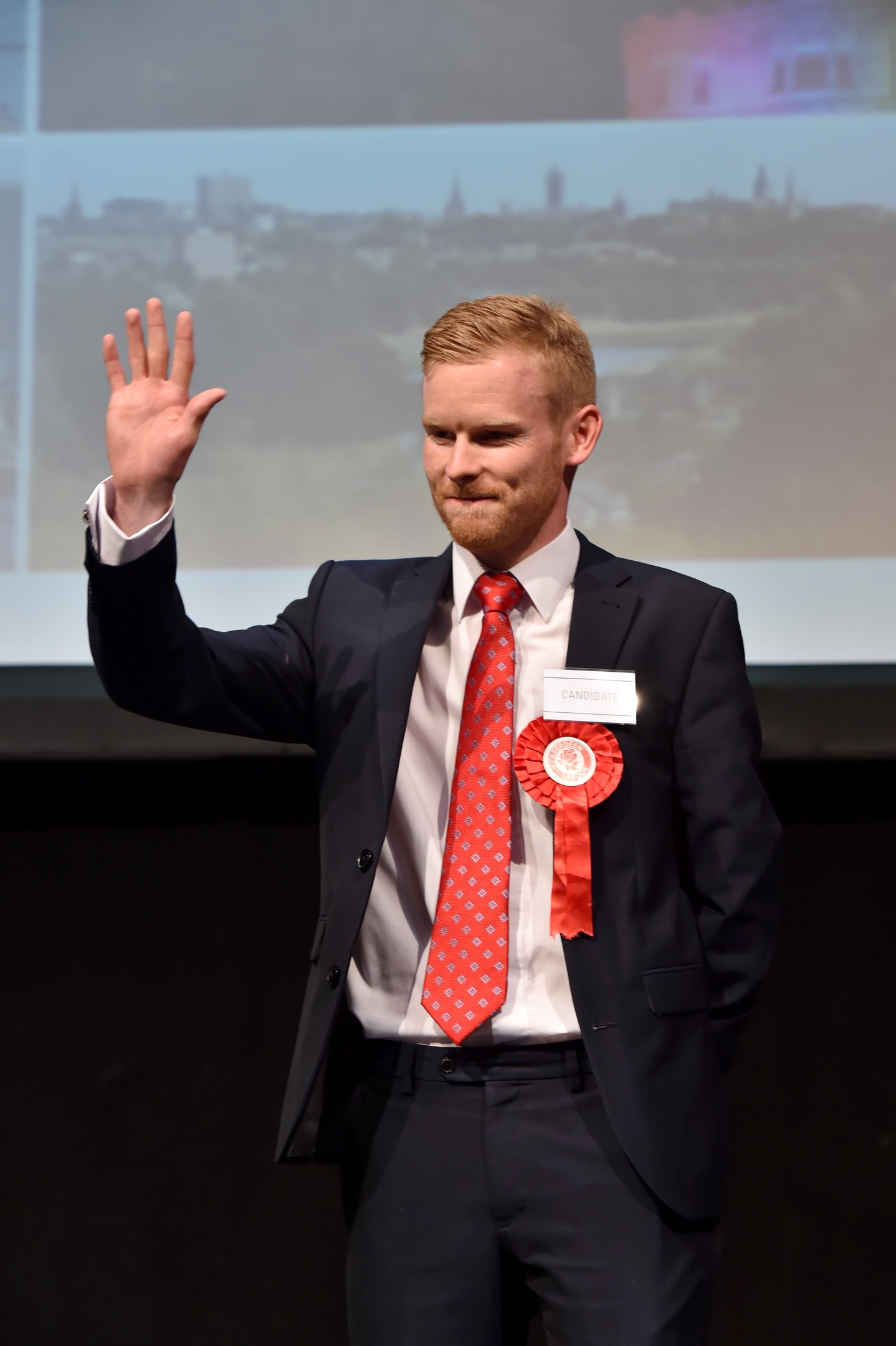 The Local Government Aberdeen and Aberdeenshire (Council) elections at Aberdeen Exhibition and Conference Centre (AECC). Picture of City Ward 6 - Tillydrone / Seaton / Old Aberdeen candidates Ross Grant (Scottish Labour Party). Picture by KENNY ELRICK 05/05/2017